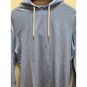 Michael Kors Hoodie Shirt Mens Medium Blue Lightweight Cotton Pullover Casual